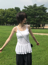 Penny Non-Fade デニムピンタックローワイドパンツ