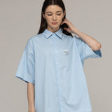 [UNISEX]スモールクラウドビアスマイルオーバーサイズフィット半袖シャツ