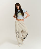 939 SMASHED LOGO CROP TOP (SKY BLUE)