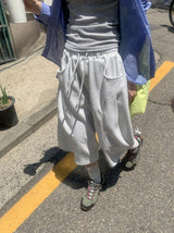 [unisex] ルーツミカーブスリットバミューダバンドパンツ