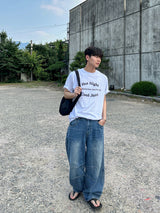 Double Cut denim pants