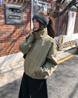 ポージーウォッシュ加工コットンブルゾンジャケット
