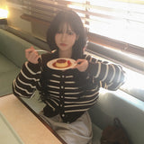 [BELLIDE MADE] ELLE、ストライプニットカーディガン