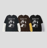 トリリンカラーブロックロングスリーブTシャツ