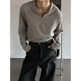 [S/S] Velvet zipper henry neck knit(3color)