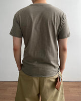 Pochi Slub Henley Neck Short Sleeve T