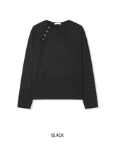 Barrel Diagonal Cropped Henley Long Sleeve