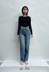 STRAIGHT FIT DENIM PANTS code 18317