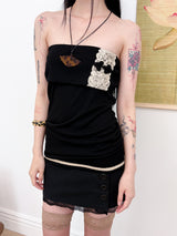 [香] Belle Lace Midi Skirt (3-way) (Black)