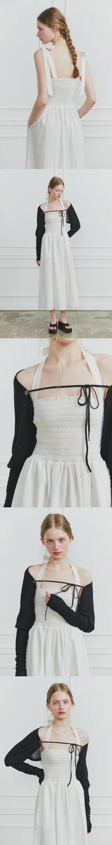 CINDY LONG DRESS white