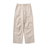 Biker Denim Pants - Cream