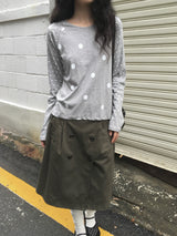 Double-Button Skirt