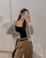 [MADE] Krem Stripe Wool Cardigan