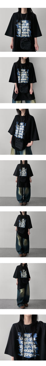 タリーボクシーフィットプリントショートスリーブTシャツ