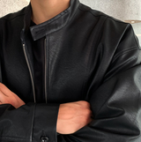 Bake Eco YKK Biker Leather Blouson Jacket