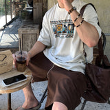 Look Stubbo Ethnic Graphic Pigment Oversized Short Sleeve T-Shirt