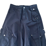 Rover Flap Pocket Back Banding ワイドカーゴロングパンツ (2 Colors)