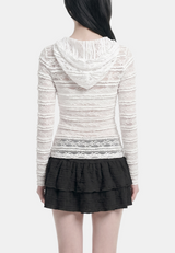 Ivelle Lace Hooded Zip-Up