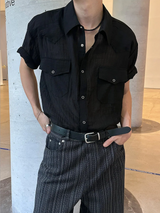 [S/S] Western シースルーリンクルシャツ(3color)