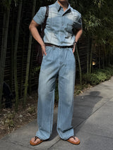 Ever snap muscle-fit denim shirt