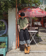 ベルストライプカラーショートスリーブTシャツ