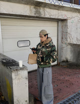 No.1507 camo&fur reversible bomber JK