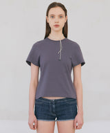Poev Arched T-Shirt - Charcoal