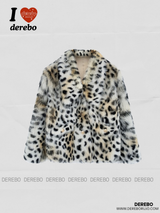 [SALE] Safari Golden Leopard Fur Jacket