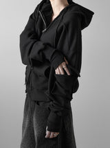(unisex) ケトリックポケットツーウェイフードジップアップ