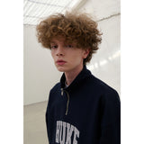 HUKE Logo Grey Half zip-up MTM