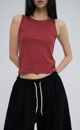 [U-BASIC] Pose Scene Ribbed Sleeveless