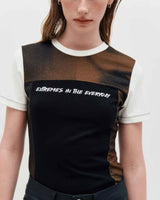 Blocked Graphic SS T-shirt _ BROWN