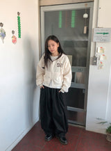 ヒバッツ ピンタック コットン バンディング バルーンパンツ