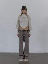 LINE BOOTCUT PANTS / MOCHA