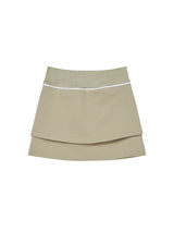 DOUBLE LAYER SKIRT (LIGHT KHAKI)