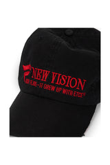 NEW VISION DESTROYED WASHED CAP (RED)