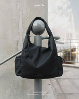 SHOULDER BAG BLACK M  | TAG K SILVER (FREE)
