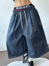 Daryl Rivet Stitch Raw Denim Bermuda Shorts 2color
