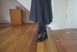 snap strap long boots