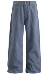 Washed Blue Flared Pants