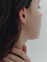26SS★ H Edition Silver Rainy One-Touch Earrings