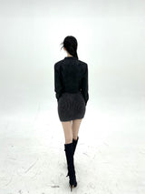 1059. Star stud suede crop jk (2color)