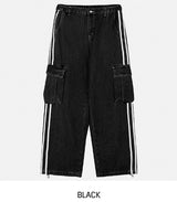Elmo Side Line Cargo Denim Pants