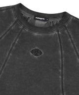 カーベッドシームクロップT (CHARCOAL)-グランジ