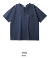 26SS★ ジーンヘンリーネック半袖Tシャツ