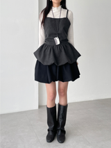 balloon strap blouse