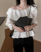 Nore frill layered blouse