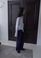 マリッサ ストレート コットンパンツ (Navy)