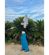 WIDE TUCK NYLON PANTS
