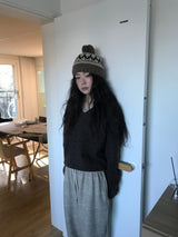 センネノルディックポンポンビーニー(2color)